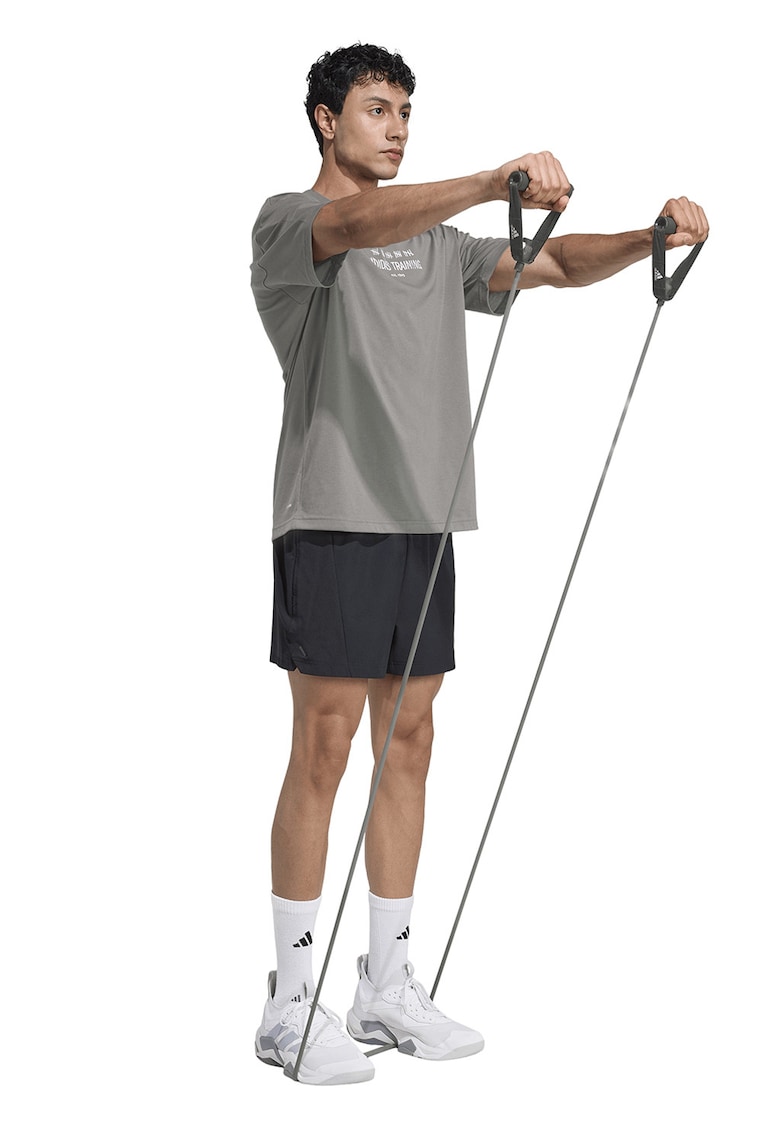 Tricou lejer cu logo pentru fitness PrimeLift - Gri cenusiu