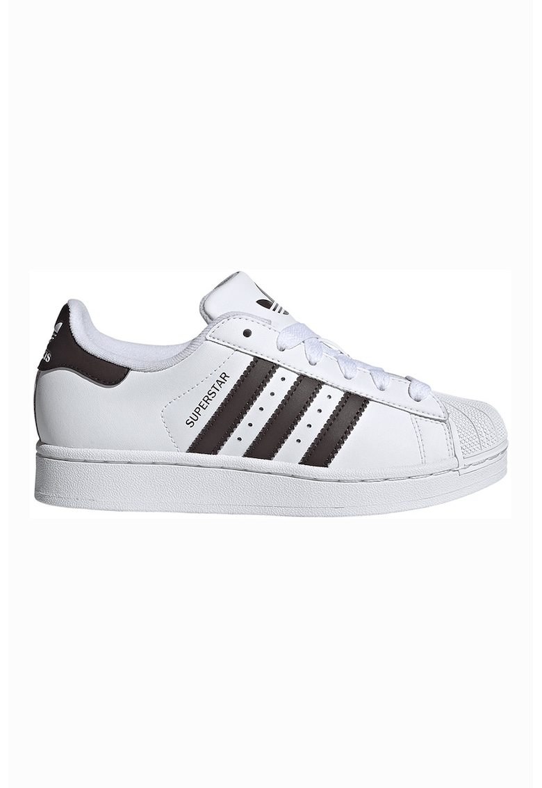 Pantofi sport Superstar II de piele - Maro inchis/Alb optic