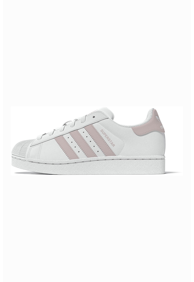 Pantofi sport Superstar II de piele - Alb/Roz pastel
