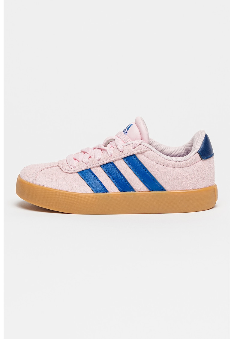 Pantofi sport VL Court 3.0 de piele intoarsa - Roz deschis/Albastru