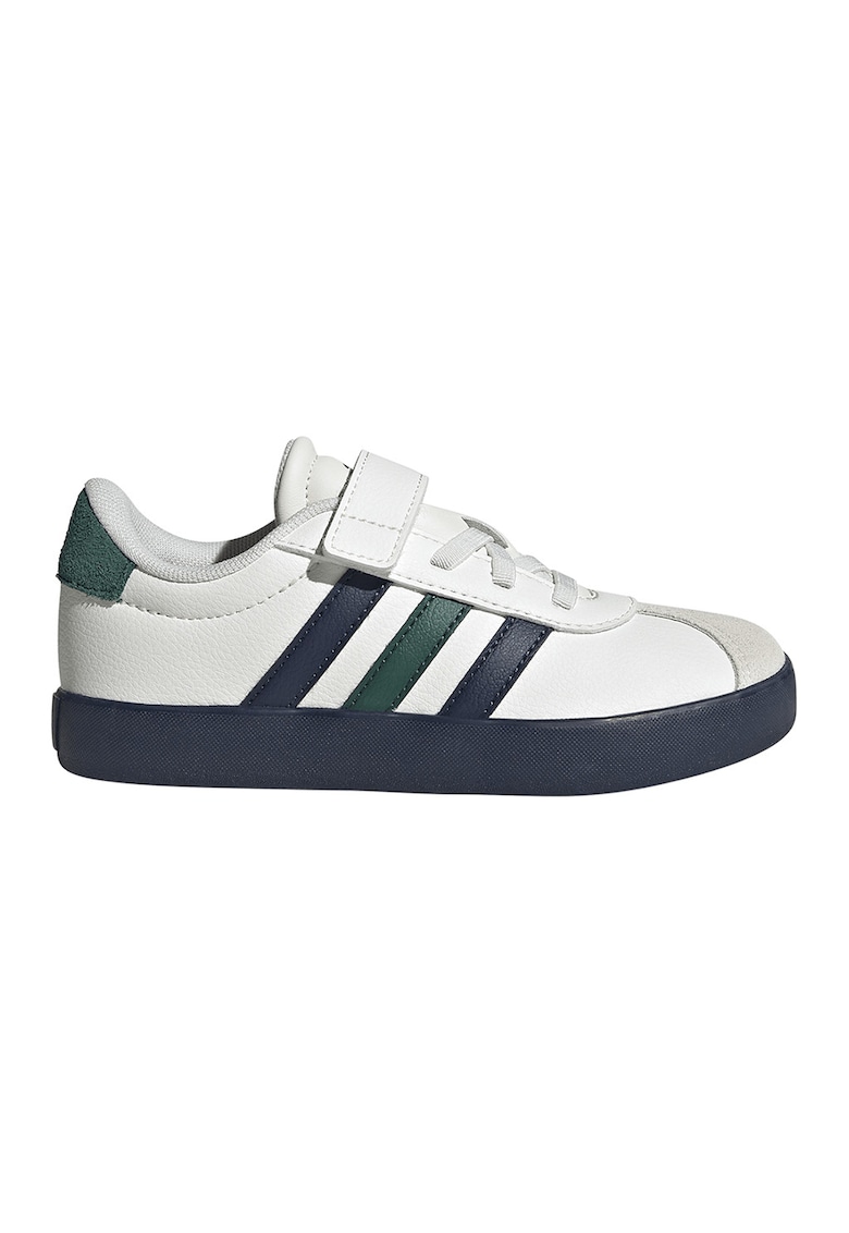 Pantofi sport VL Court 3.0 de piele intoarsa si piele - Alb/Verde englez/Bleumarin