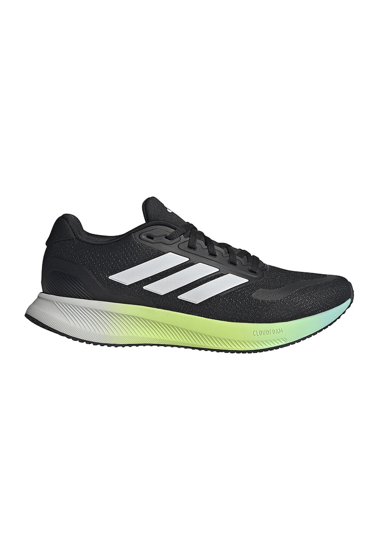 Pantofi Runfalcon 5 pentru alergare - Alb/Negru/Verde lime