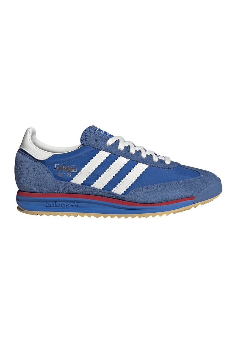 Pantofi sport SL 72 cu garnituri de piele intoarsa - Alb/Albastru prafuit/Albastru royal