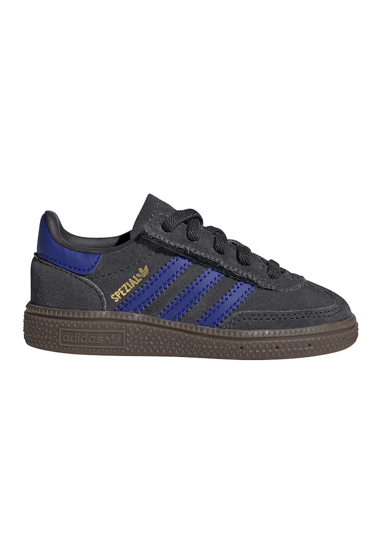 Pantofi Spezial din piele intoarsa pentru handbal - Negru stins/Albastru royal