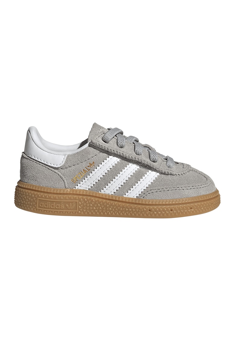 Pantofi Spezial din piele intoarsa pentru handbal - Maro taupe deschis/Alb optic