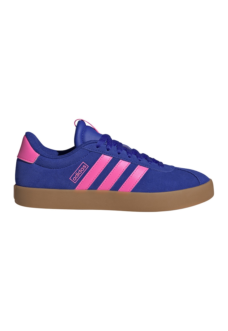 Pantofi sport VL Court 3.0 de piele intoarsa - Roz deschis/Albastru royal