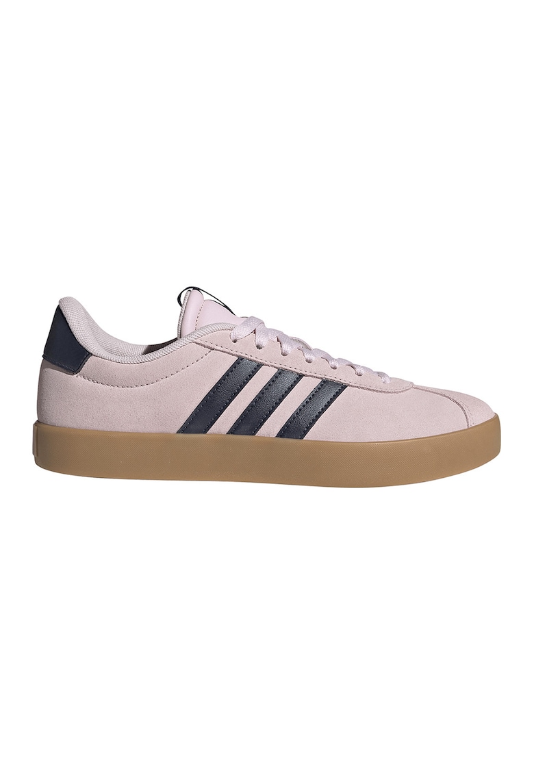Pantofi sport VL Court 3.0 de piele intoarsa - Negru/Roz pastel