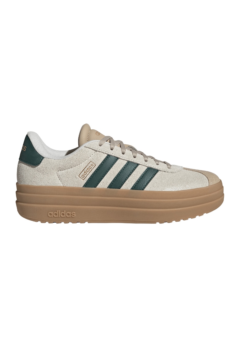 Pantofi sport VL Court Bold flatform din piele intoarsa - Verde/Bej