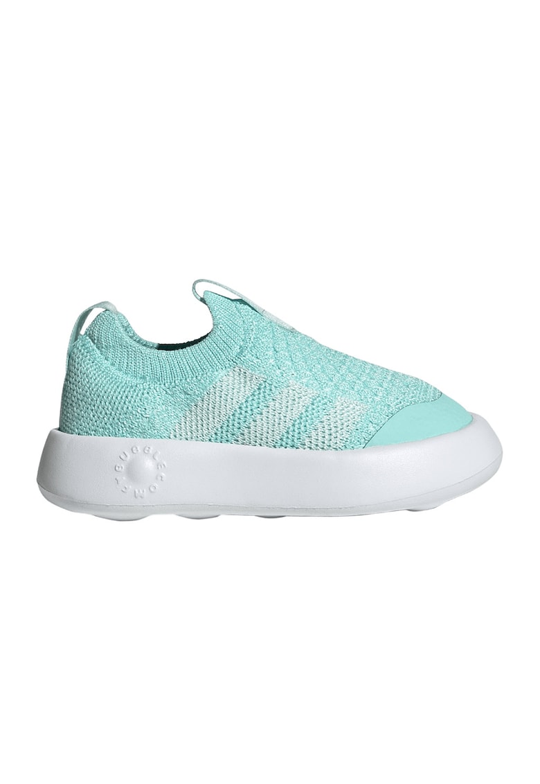 Pantofi sport BubbleComfy slip-on din material textil - Alb/Albastru aquamarin