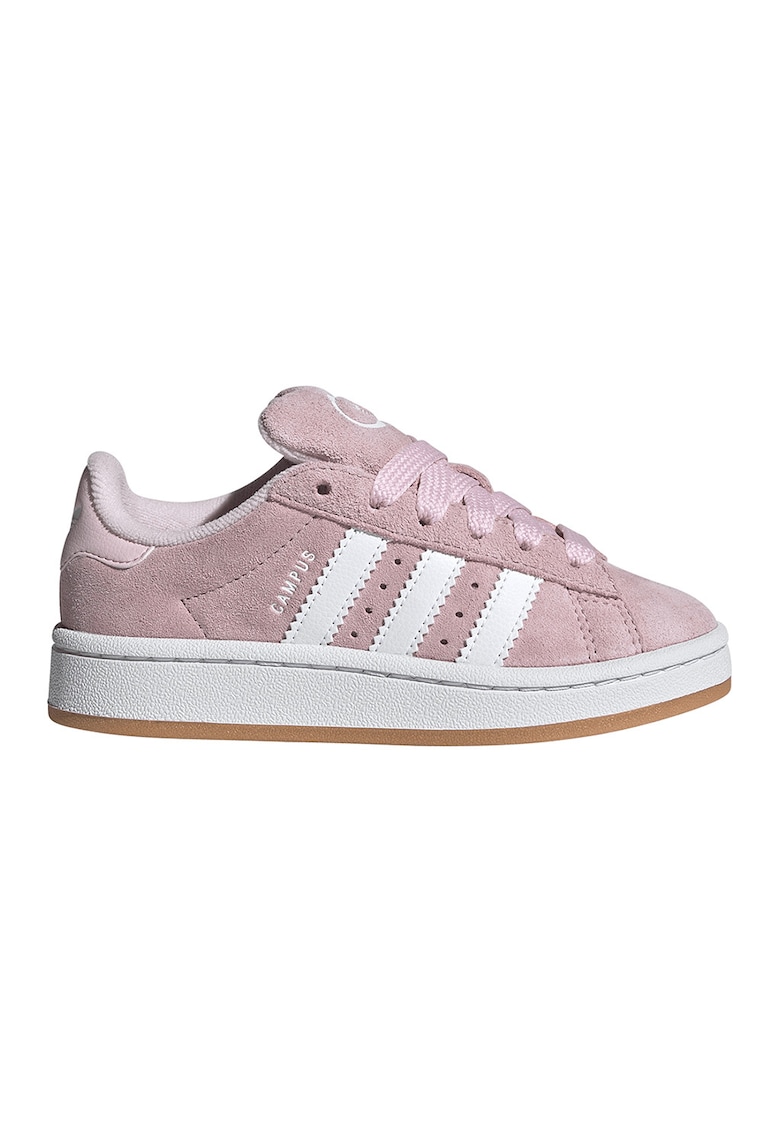 Pantofi sport Campus 00s din piele intoarsa - Alb/Roz pastel/Roz prafuit