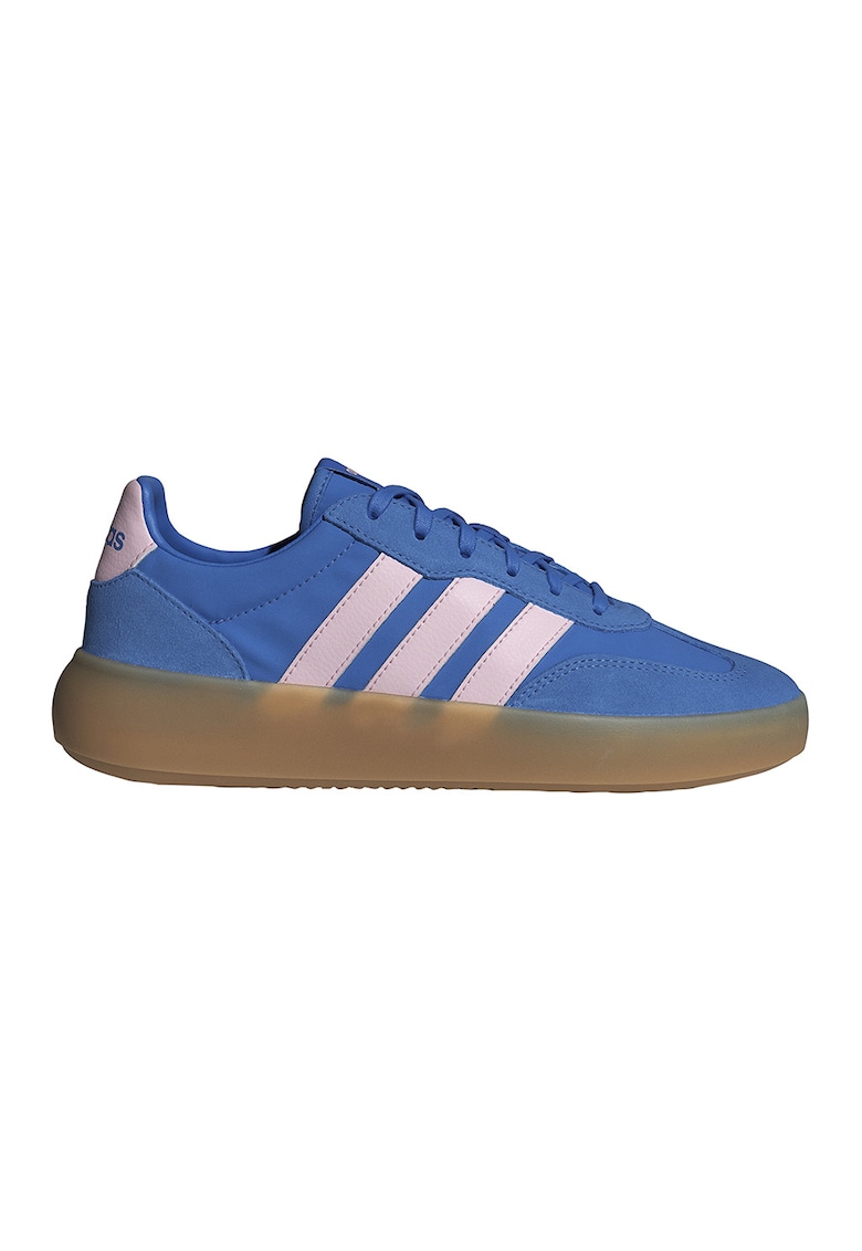 Pantofi sport Barreda Decode cu garnituri din piele intoarsa - Roz pal/Albastru