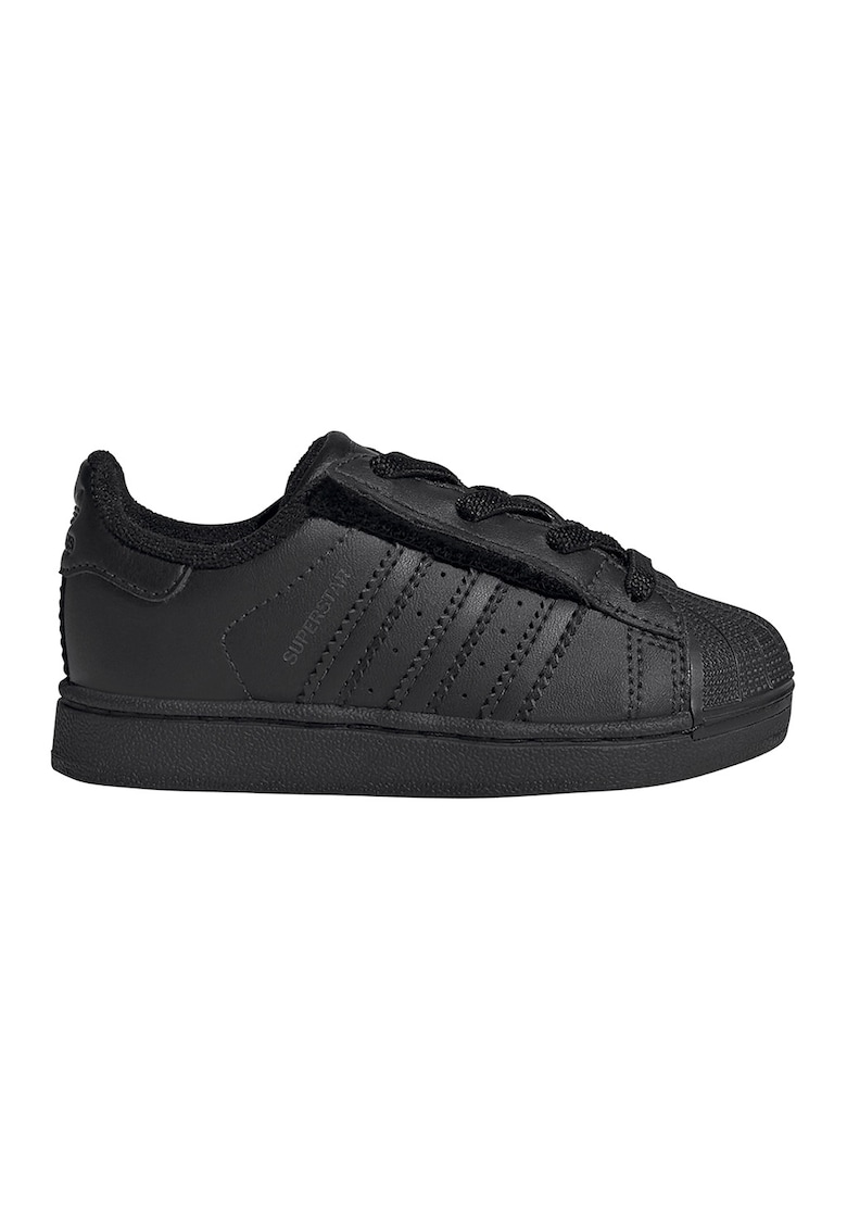 Pantofi sport Superstar II de piele - Negru/Gri antracit