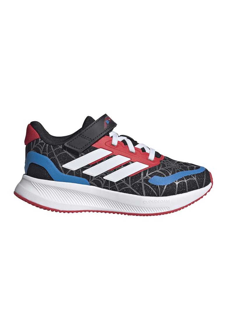 Pantofi sport Runflacon cu model Spiderman - Negru/Albastru royal/Alb optic/Rosu vermillion