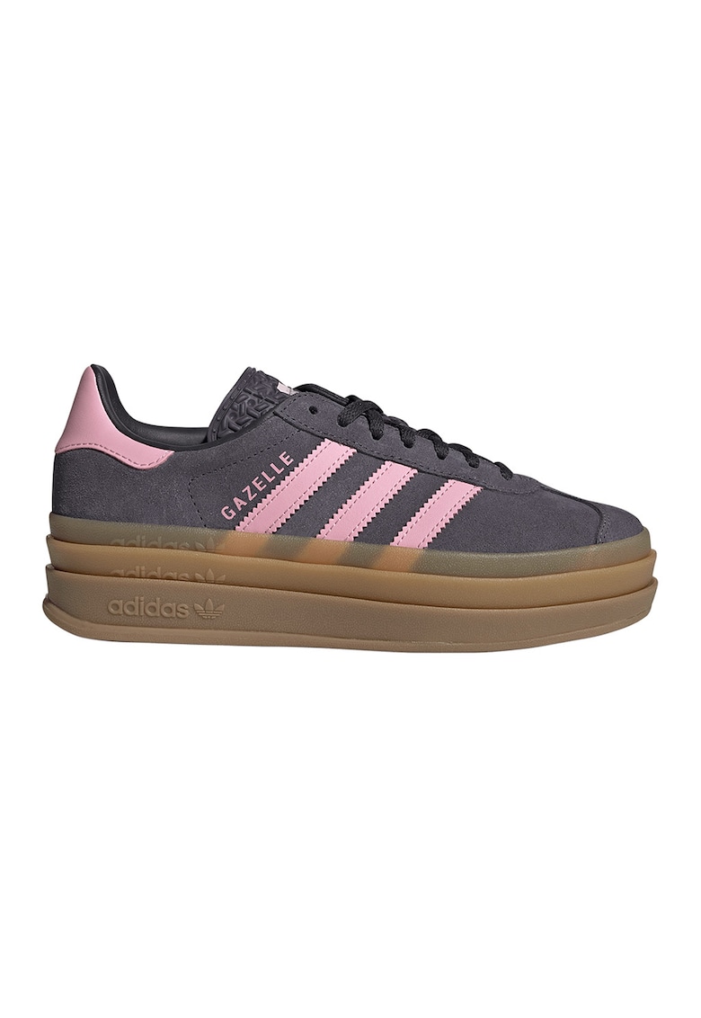 Pantofi sport Gazelle Bold din piele intoarsa cu talpa flatform - Roz pastel/Violet prafuit