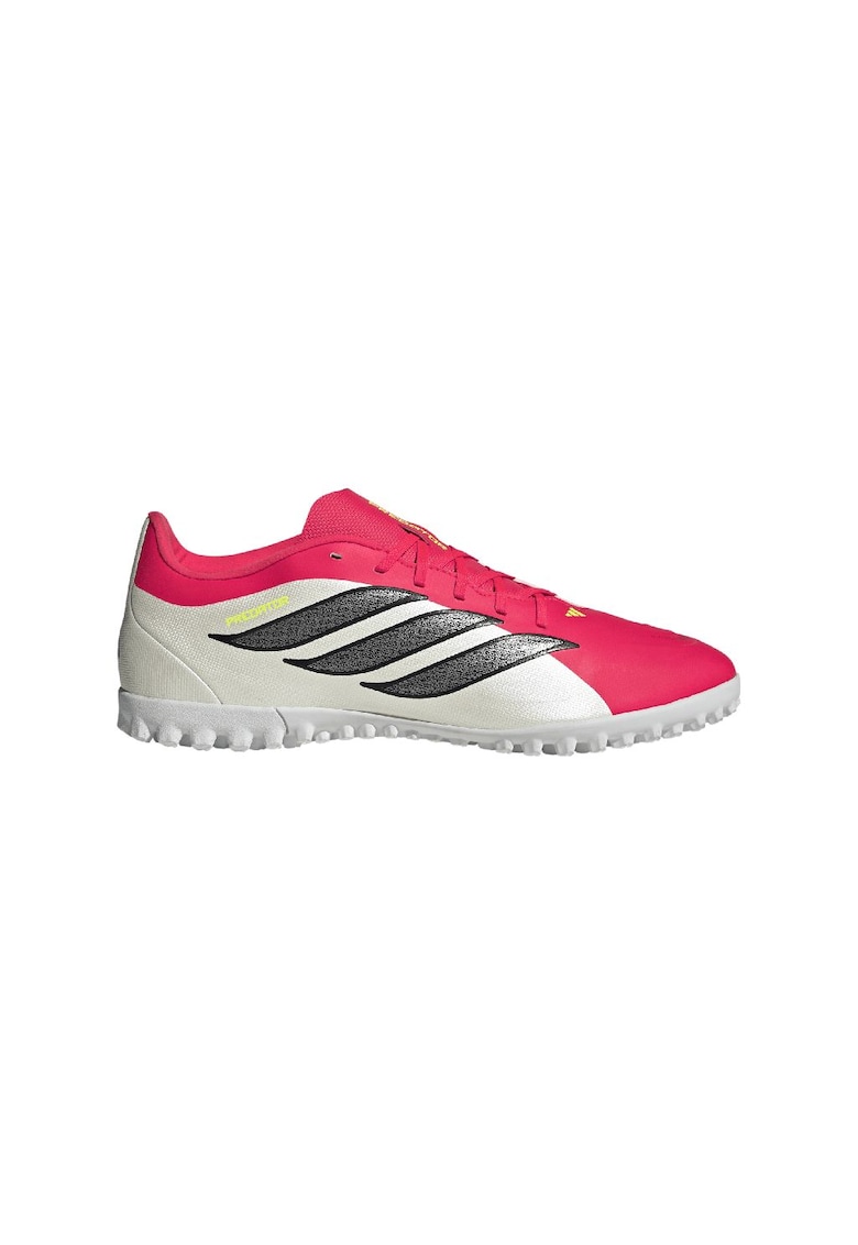 Pantofi Predator Club TF pentru fotbal - Alb fildes/Negru/Roz aprins