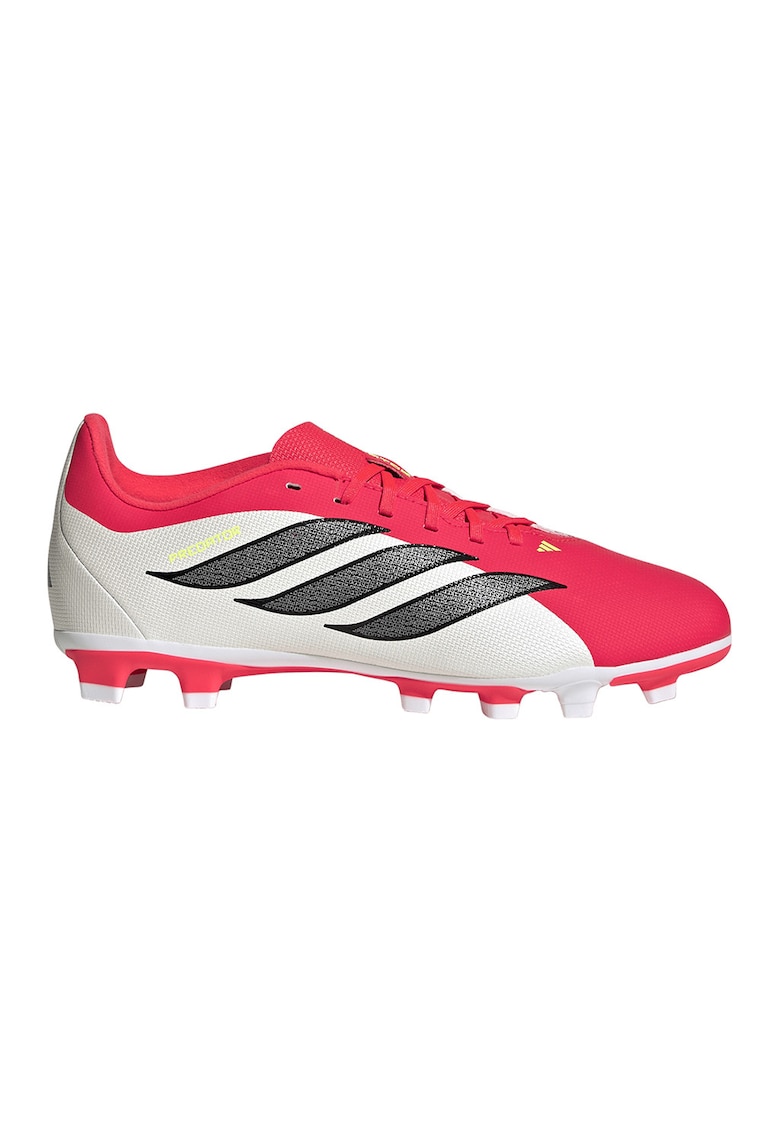 Pantofi Predator cu crampoane - pentru fotbal - Negru stins/Rosu vermillion/Alb murdar/Verde fistic