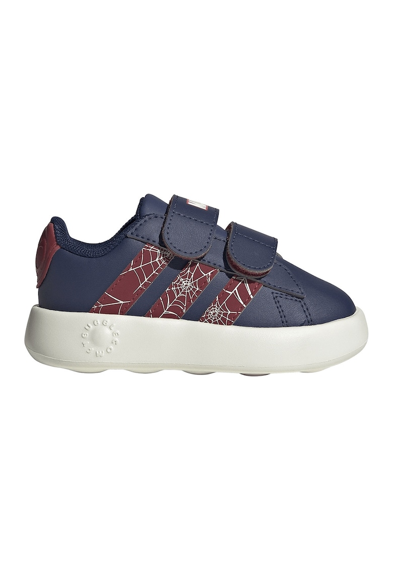 Pantofi sport Grand Court cu model Spider-Man - Albastru inchis/Rosu inchis/Alb optic