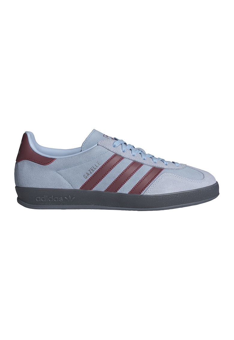 Pantofi sport Gazelle Indoor de piele intoarsa cu logo - Rosu/Albastru pastel/Negru