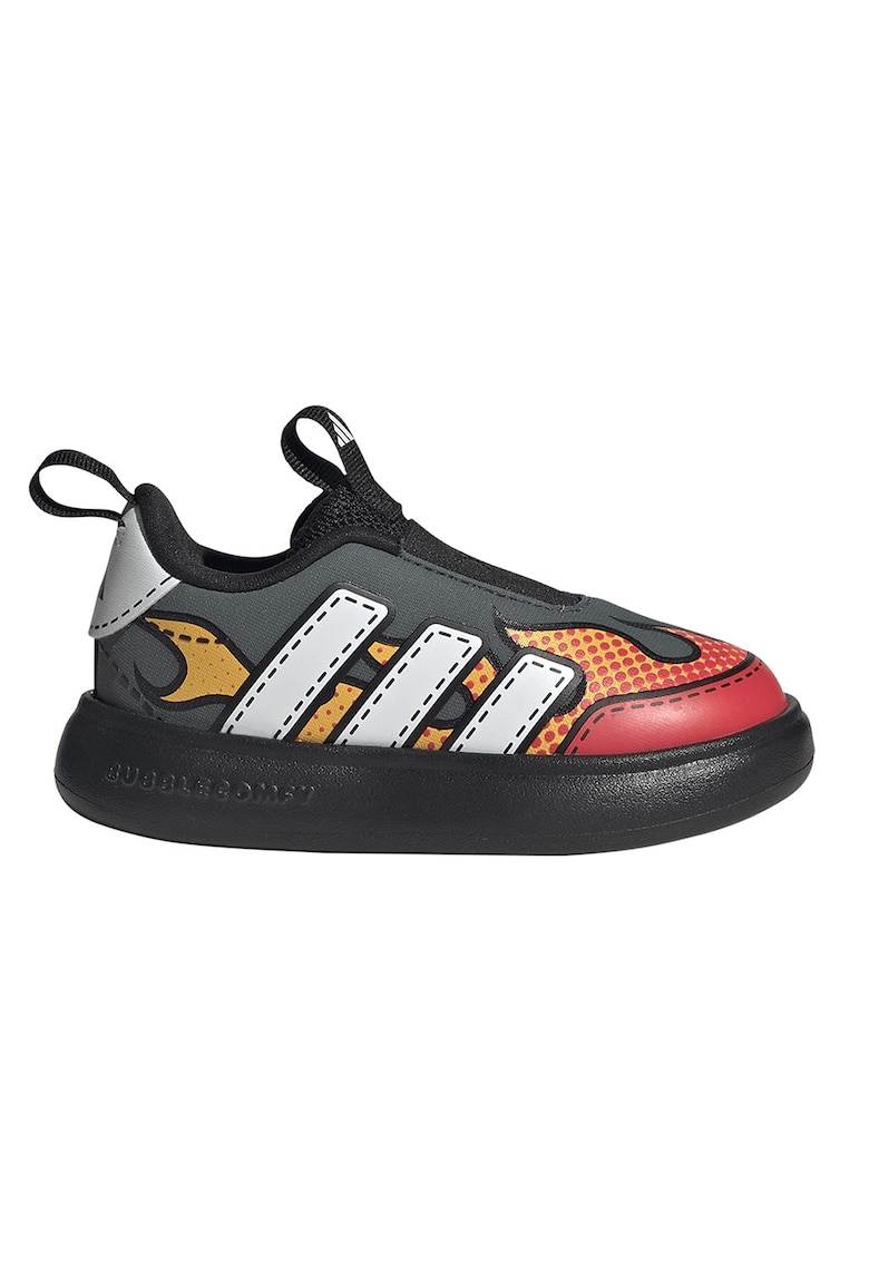 Pantofi sport Bubblecomic slip-on - Rosu/Portocaliu/Gri antracit