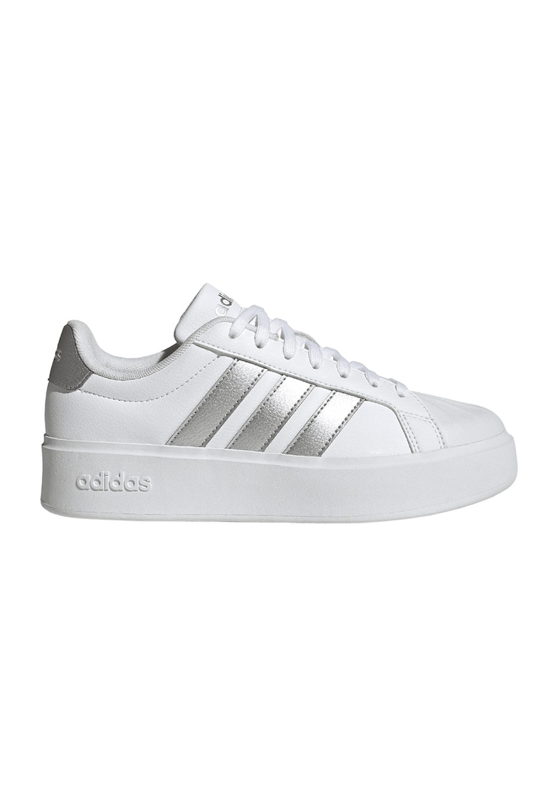 Pantofi sport Streettalk Bold de piele ecologica - Alb optic/Argintiu