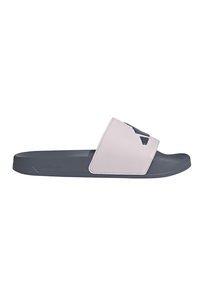 Papuci unisex cu logo Adilette - Alb optic/Verde feriga