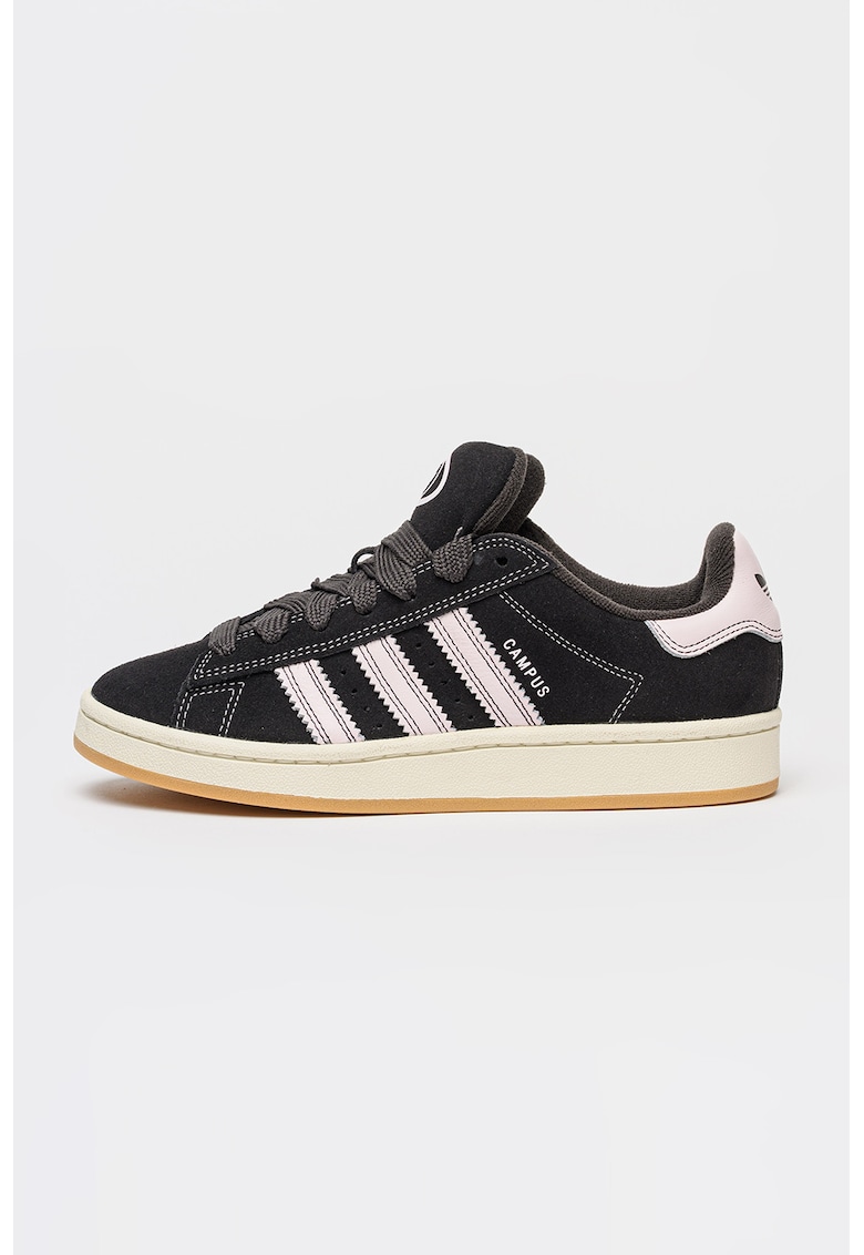 Pantofi sport Campus 00s de piele intoarsa - Negru/Roz