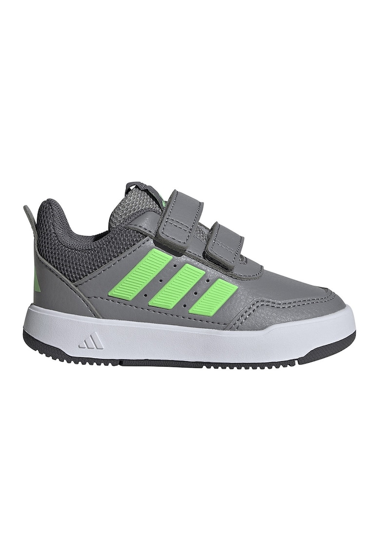 Pantofi sport Tensaur Sport 3.0 de piele ecologica cu velcro - Gri deschis/Verde electric