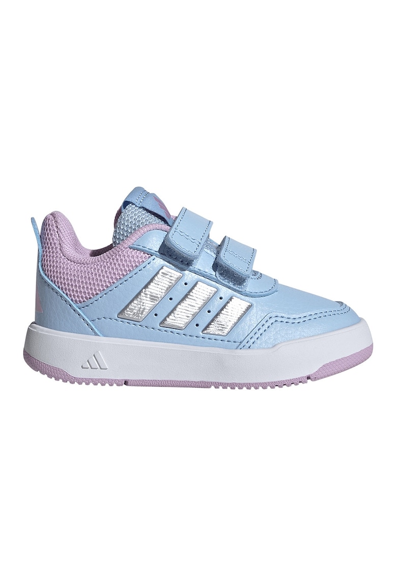 Pantofi sport Tensaur Sport 3.0 de piele ecologica cu velcro - Albastru pastel/Alb optic/Roz prafuit
