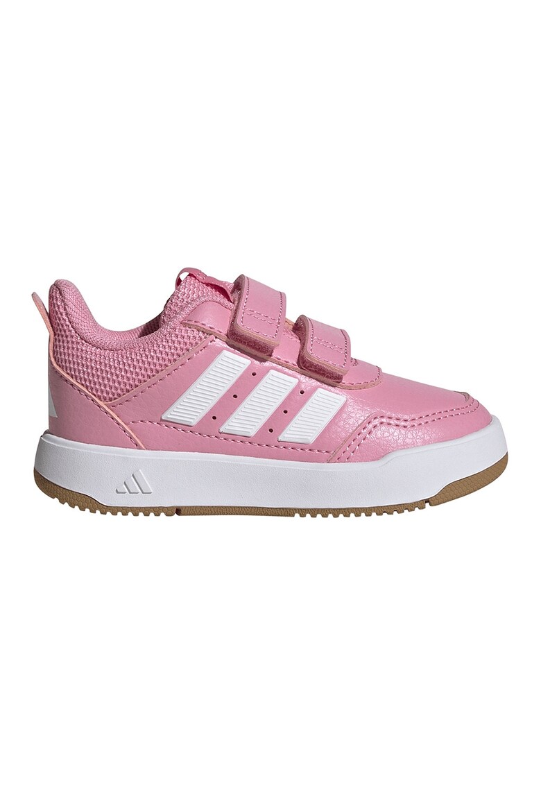 Pantofi sport Tensaur Sport 3.0 de piele ecologica cu velcro - Roz pastel/Alb optic
