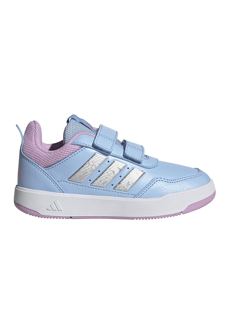 Pantofi sport Tensaur Sport 3.0 de piele ecologica cu velcro - Albastru pastel/Roz pastel/Argintiu