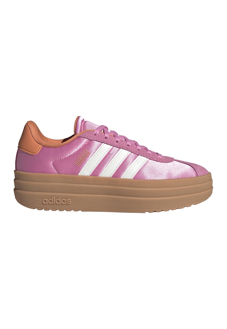 Pantofi sport VL Court Bold de piele ecologica cu insertii textile - Roz pastel/Caramel/Alb murdar