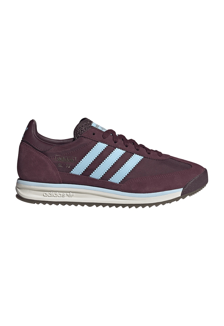 Pantofi sport SL 72 RS de piele intoarsa cu insertii din material textil - Visiniu/Albastru