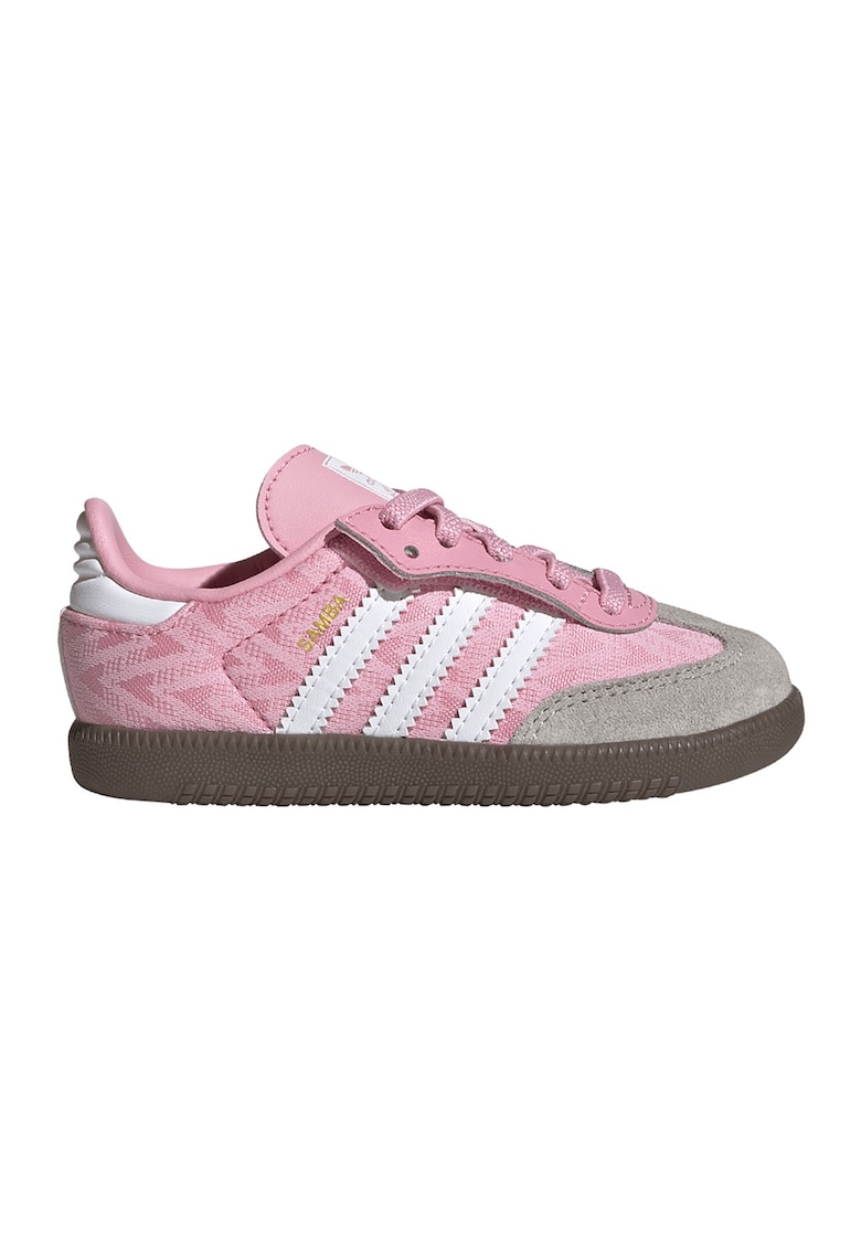 Pantofi sport Samba de piele si piele intoarsa - Roz/Gri/Alb optic