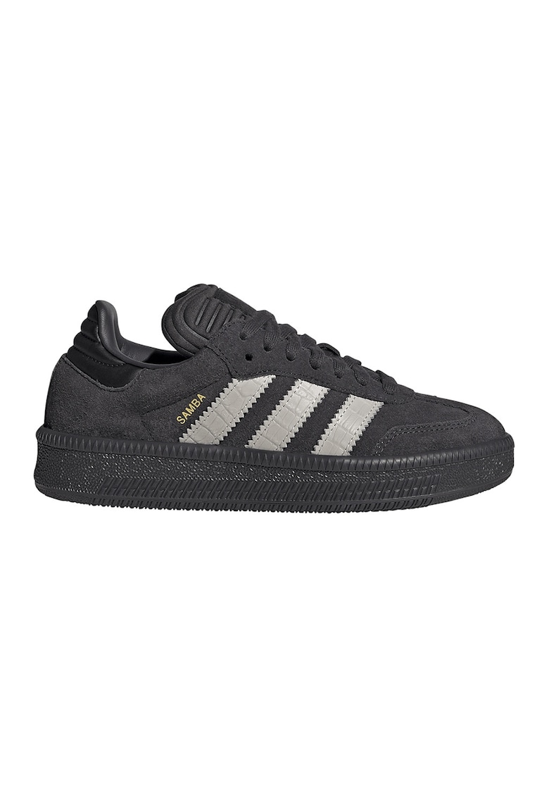 Pantofi sport Samba de piele intoarsa - Gri deschis/Negru stins