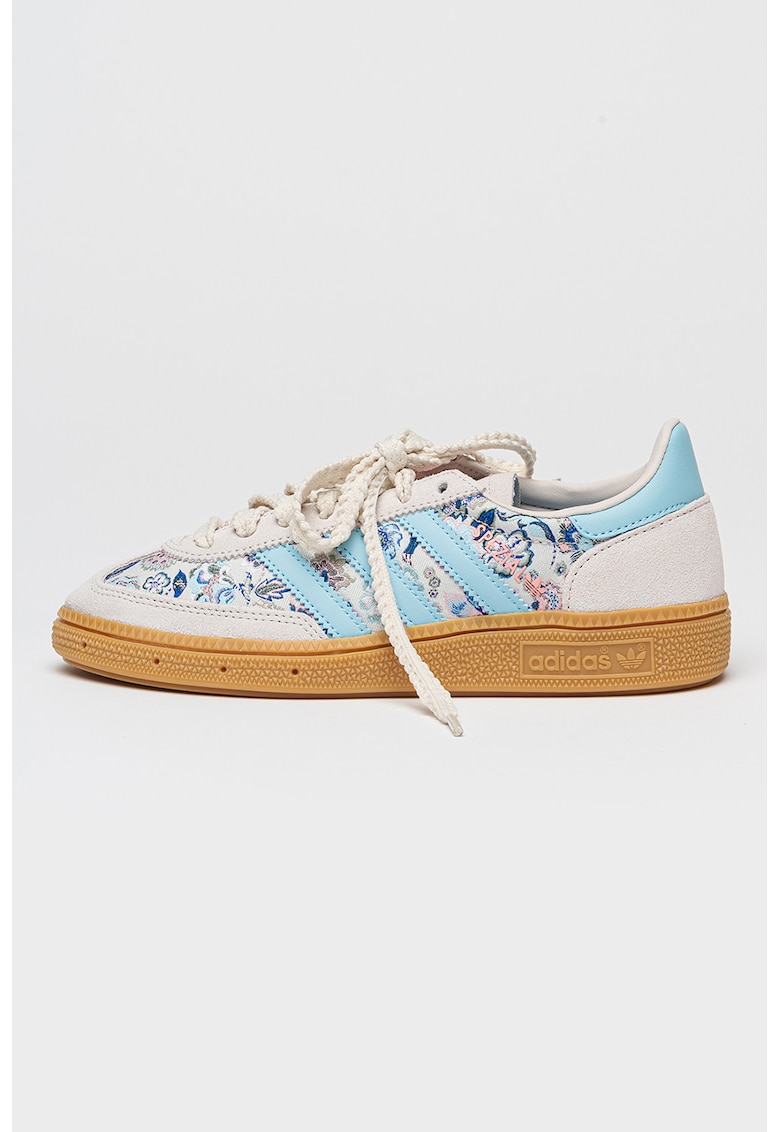 Pantofi din piele intoarsa si material textil Spezial pentru baschet - Albastru pastel/Caramel/Bej deschis