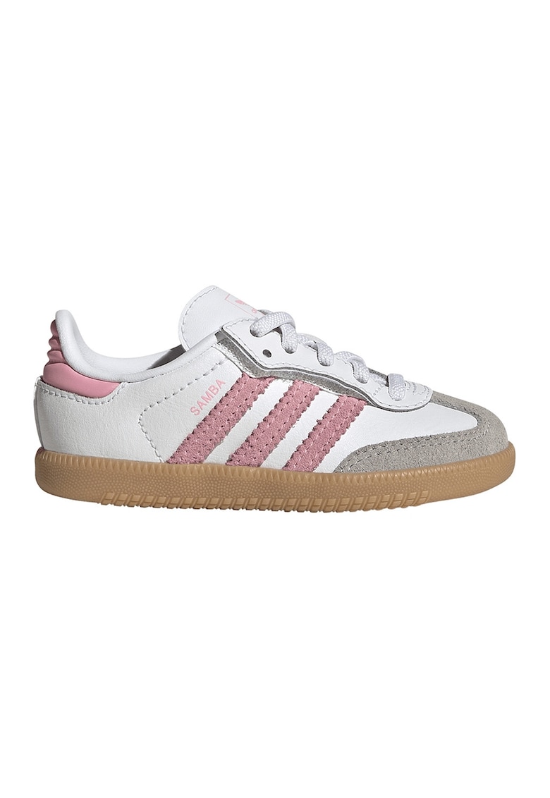 Pantofi sport Samba OG din piele cu garnituri din piele intoarsa - Roz pastel/Maro taupe deschis/Alb optic