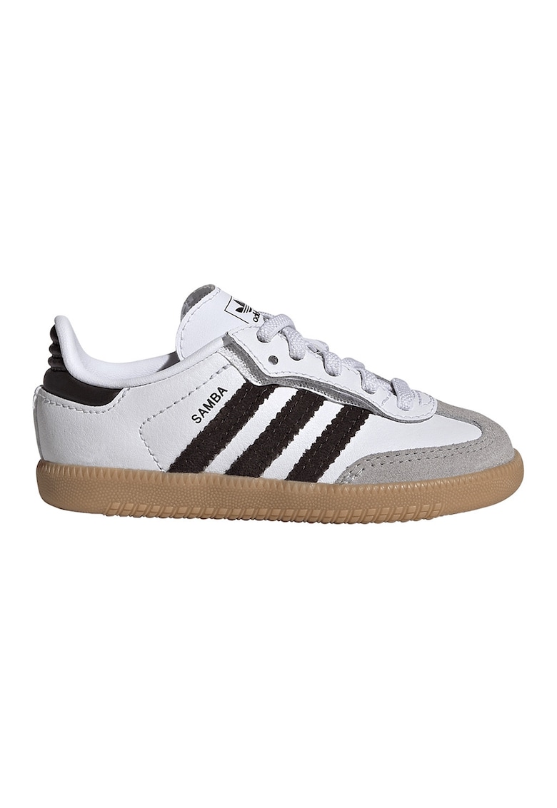 Pantofi sport Samba OG din piele cu garnituri din piele intoarsa - Negru stins/Maro taupe deschis/Alb optic