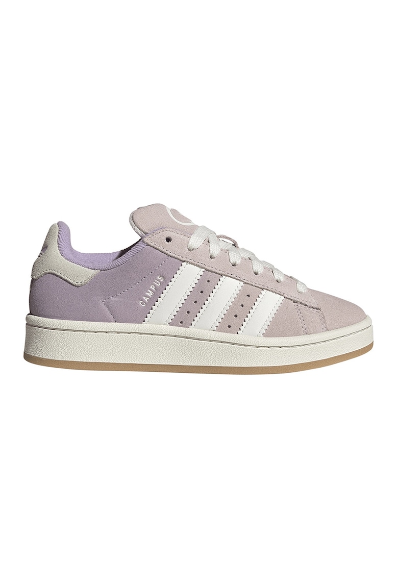 Pantofi sport Campus 00s low-cut din piele intoarsa - Alb murdar/Roz prafuit
