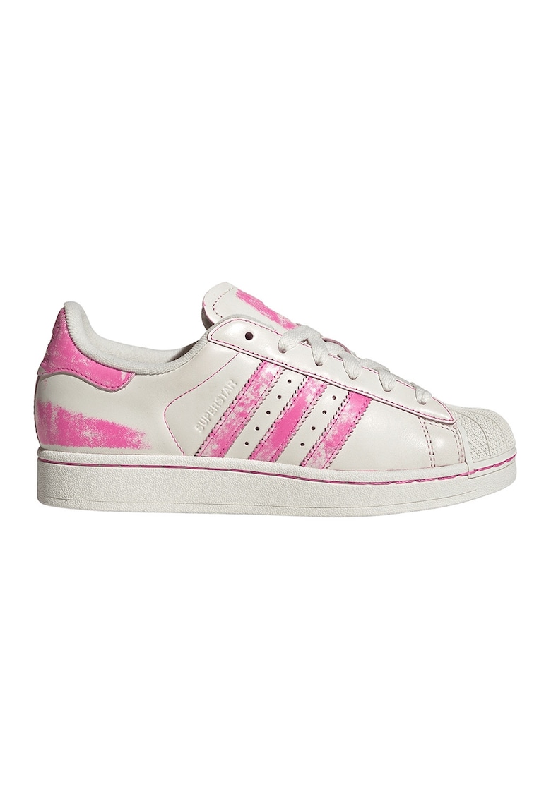 Pantofi sport Superstar II de piele - Roz pastel/Alb murdar