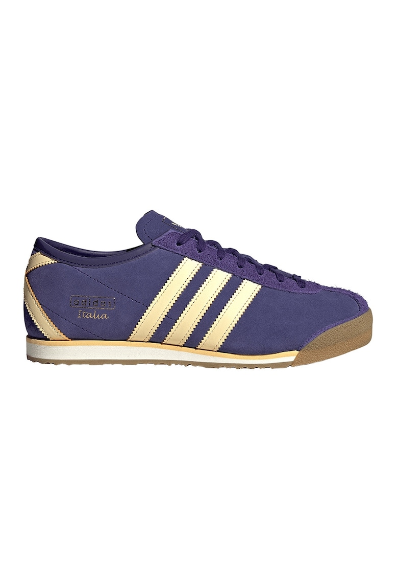 Pantofi sport Italia 70s de piele intoarsa - Auriu/Albastru inchis