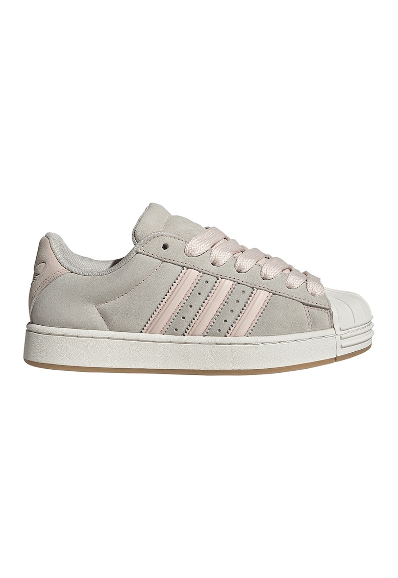 Pantofi sport Superstar de piele intoarsa - Gri deschis/Roz pastel/Caramel