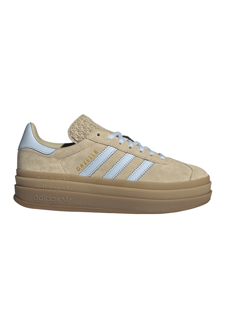 Pantofi sport Gazelle Bold de piele intoarsa - Albastru pastel/Caramel/Bej deschis