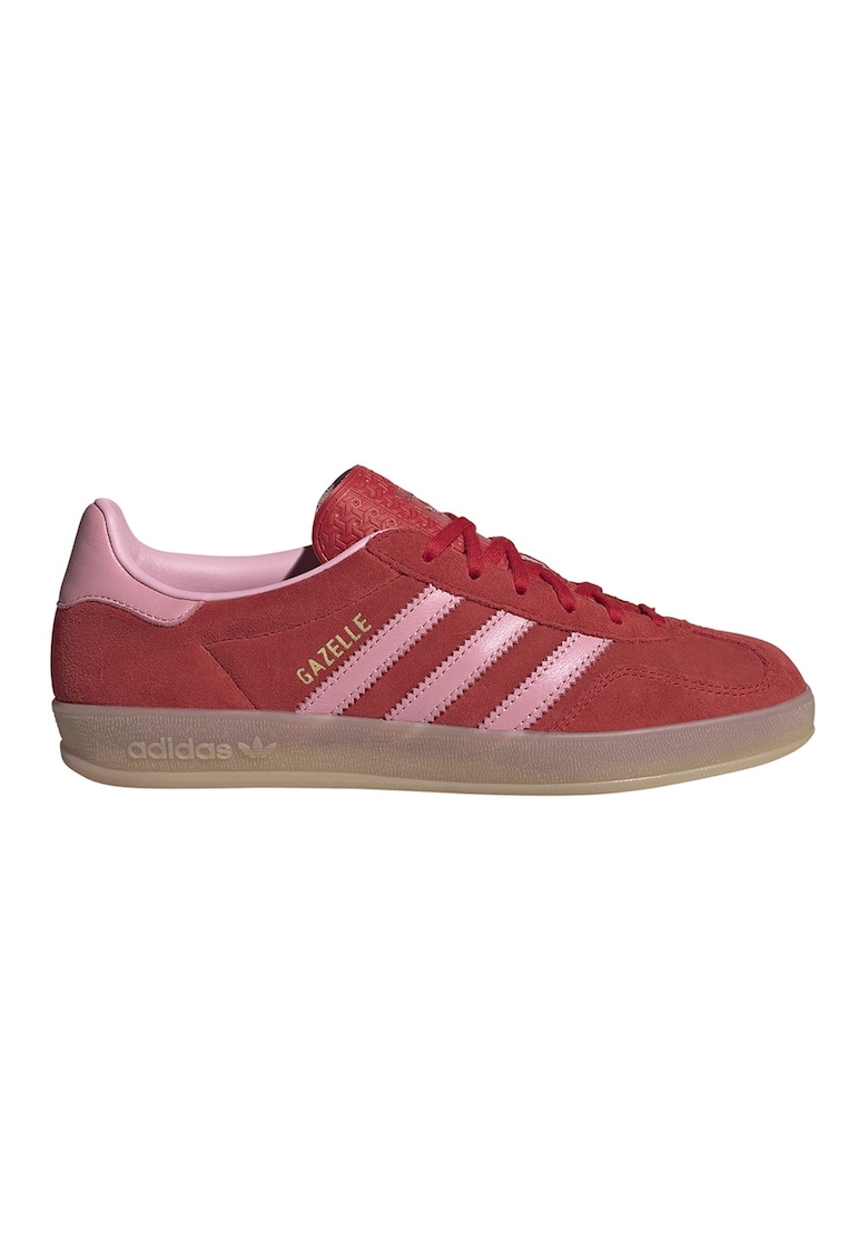 Pantofi sport Gazelle de piele intoarsa - Coral/Roz pastel/Caramel