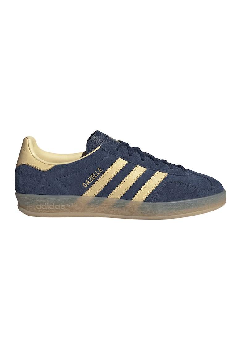 Pantofi sport Gazelle de piele intoarsa - Albastru inchis/Galben sofran/Caramel