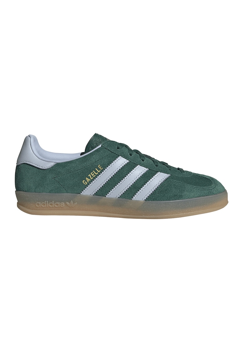 Pantofi sport Gazelle de piele intoarsa - Alb optic/Caramel/Verde feriga