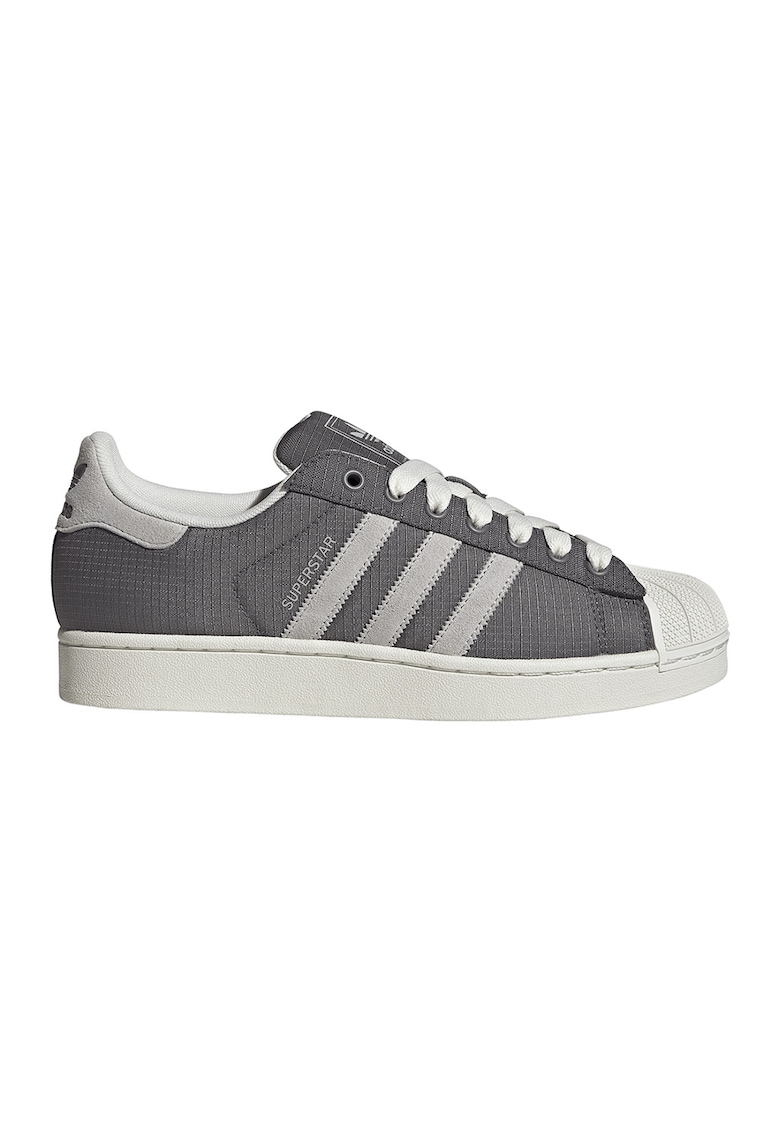 Pantofi sport Superstar II de piele intoarsa - Alb murdar/Gri inchis