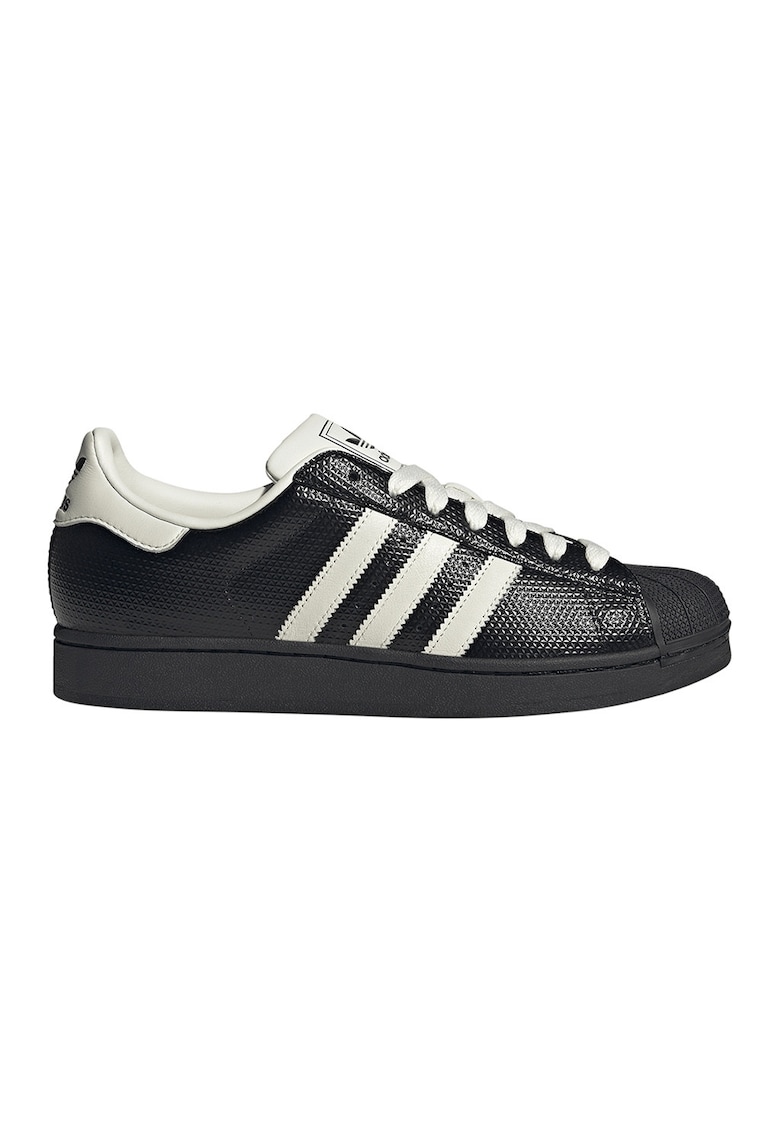 Pantofi sport Superstar II din piele - Negru/Alb murdar