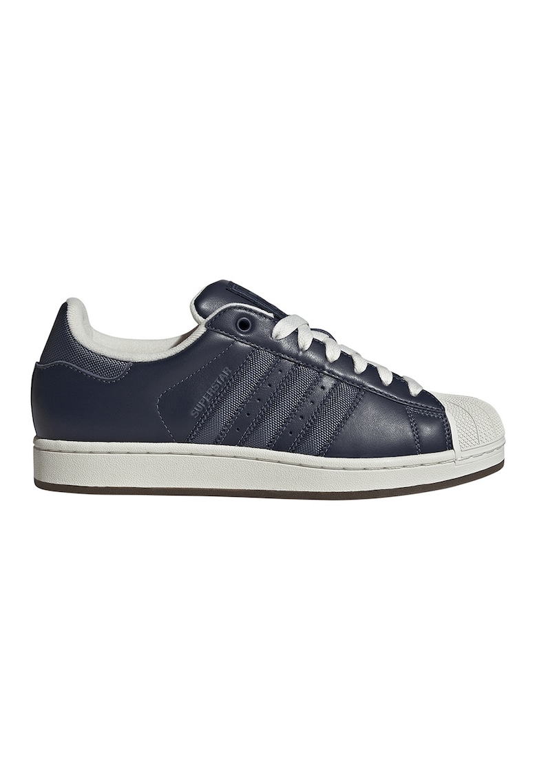 Pantofi sport Superstar II low-cut de piele - Albastru inchis/Alb murdar