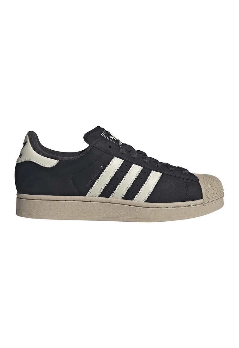 Tenisi Superstar II de piele intoarsa - Negru/Bej inchis