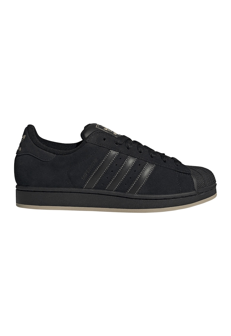 Pantofi sport Superstar II low-cut de piele intoarsa - Negru